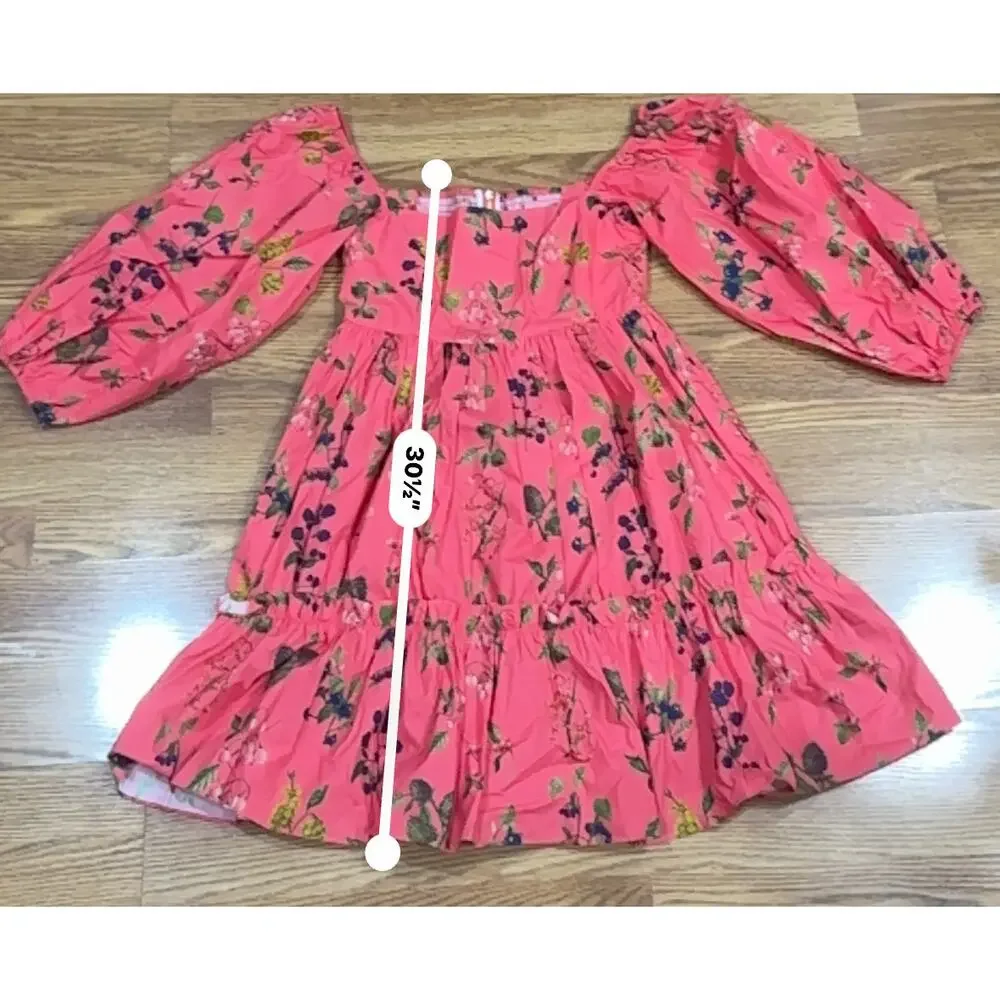 CARA CARA red mini Ip Ip Floral-Print Minidress in small